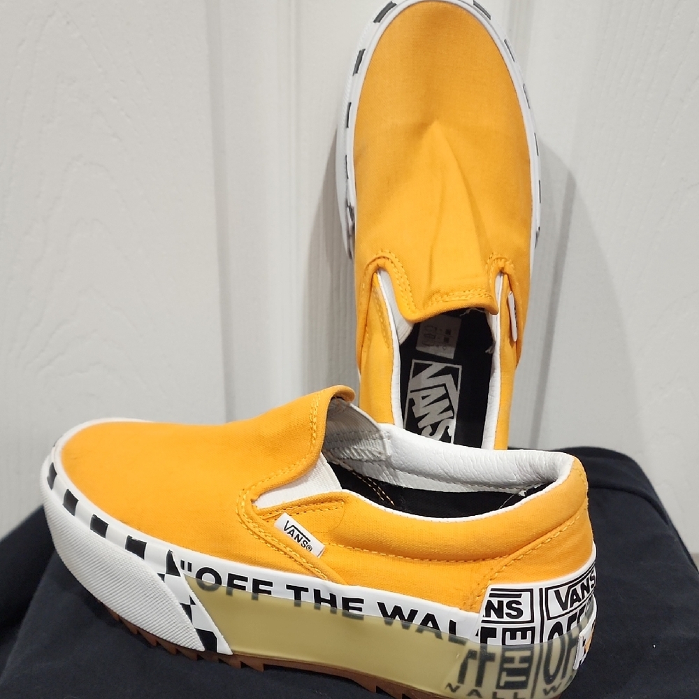 Vans Orange Slip-On Sneakers
